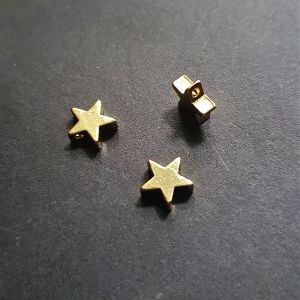 Бусина звезда 7,5 мм, цвет "золото".