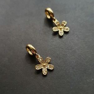 Подвеска цветок с бейлом, цвет "золото"