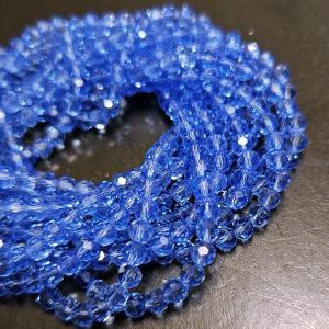 Бусины из стекла 4 мм, форма шар в огранке