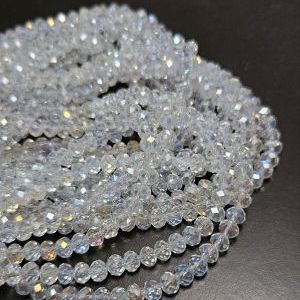 Бусины из стекла 4х6 мм, форма рондель