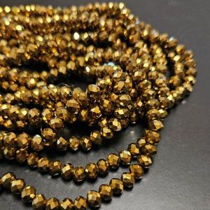 Бусины из стекла 4х6 мм, форма рондель