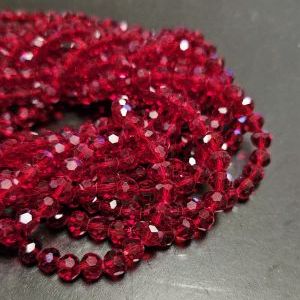 Бусины из стекла 4 мм, форма шар в огранке 