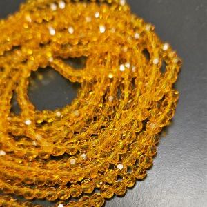 Бусины из стекла 4 мм, форма шар в огранке 
