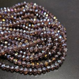 Бусины из стекла 4х6 мм, форма рондель
