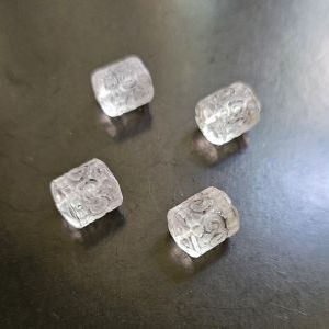 .Бочонок резной из хрусталя, размер 14х12 мм.