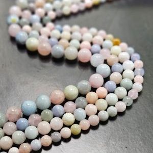 Берилл мультиколор, размер бусин от 8 до 12 мм.