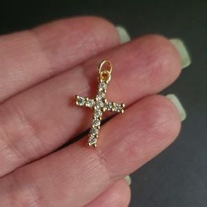 Подвес крест, цвет "золото"
